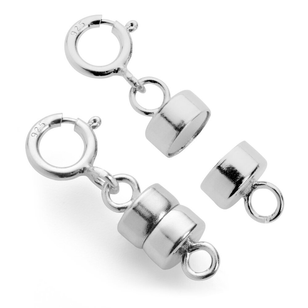 Magnetic Necklace Clasp Set Silver | 2 Pack | Easy On Off | Boutique New